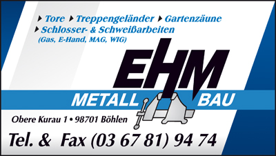EHM Metallbau Bhlen